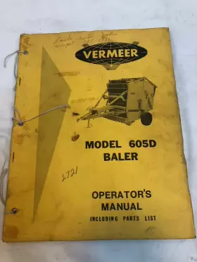 605D VERMEER Baler Owners Operators Manual #2