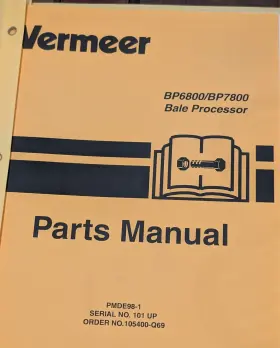 BP7800 VERMEER Bale Processor Manual