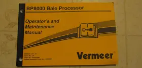 BP8000 VERMEER Bale Processor Operators Manual