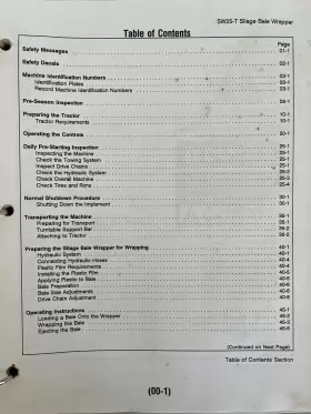 SW25-T VERMEER Silage Operators Manual #2