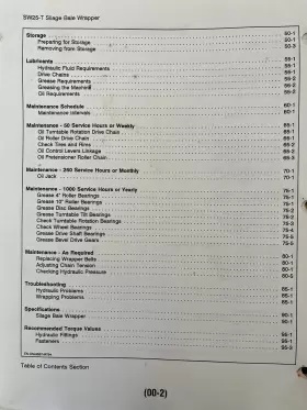 SW25-T VERMEER Silage Operators Manual #3