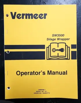 SW3500 VERMEER Silage Operators Manual