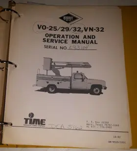 VN-32 VERSALIFT Operation Service Manual Binder