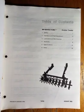 74702 VERSATILE Noble Stubble Treader Operator Set Up Manual #3