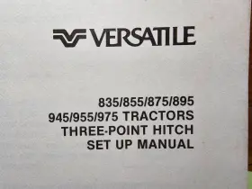 74787 VERSATILE Tractor Point Hitch Set Up Manual #2