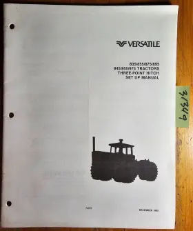 74787 VERSATILE Tractor Point Hitch Set Up Manual