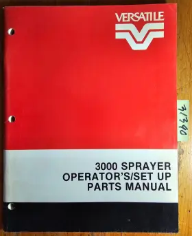 74805 VERSATILE Sprayer Owners Operators Set Up Manual