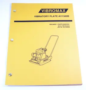 PM20003 VIBROMAX Plate Compactor Manual Book