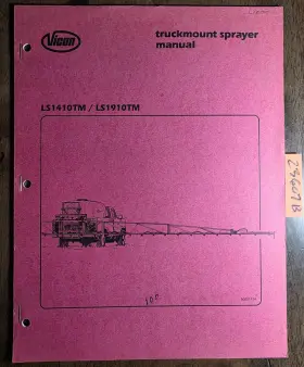 50001134 VICON Truckmount Sprayer Owners Operators Manual