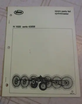 H1020 VICON Rake Catalog Manual