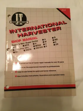 IH-8 International Harvester Tractor Repair Manual Service
