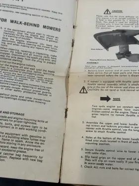 116-011A Owners Operating Service Manual Rotary Mowers #2