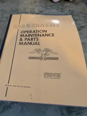 138-000326 American Lafrance Chassis Operation Manual