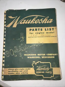 145GZ Waukesha Engine Parta Manual