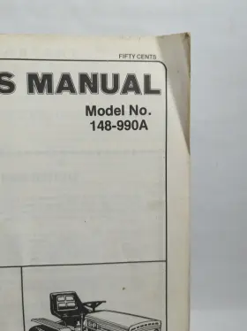 148-990A Hydrostatic Tractor Owners Manual #2