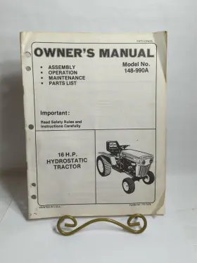 148-990A Hydrostatic Tractor Owners Manual