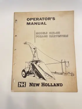 601-611 Operators Manual Forage Harvesters Print