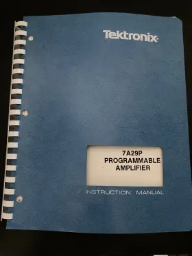 7A29P Tektronix Programmable Amplifier Instruction Manual