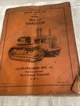 HD10 Allis Chalmers Crawler Repair Manual
