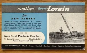 MC-416 Thew Lorain Crane Blotter Glen Moto