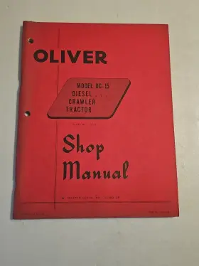 OC-15 Oliver Diesel Crawler Tractor Manual Pgs