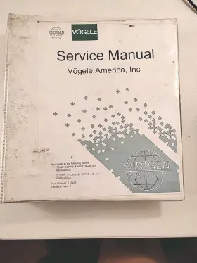 512426 VOGELE Asphalt Contractors Service Manual