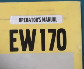 EW170 VOLVO Wheel Excavator Operation Manual Book #2