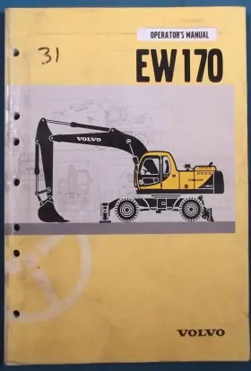 EW170 VOLVO Wheel Excavator Operation Manual Book