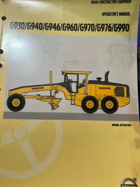 G976 VOLVO Motor Grader Operators