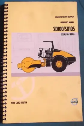 SD105 VOLVO Vibratory Compactor Roller Operation Manual Book
