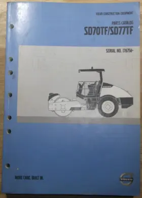 SD77TF VOLVO Roller Compactor Book Manual