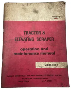 333F WABCO Tractor Elevating Scraper Operation Manual