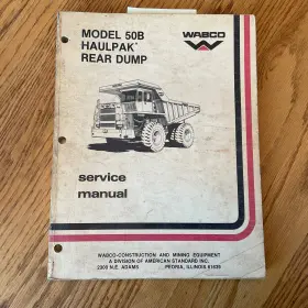 DG540 WABCO Haulpak Service Repair Manual Dump Haul Quarry