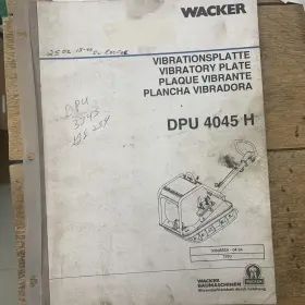 0007888 WACKER Plate Compactor Operator Manual Book Dpu #2