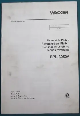 0008763 WACKER NEUSON Bpu Plate Compactor Catalog Book Manual