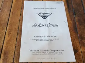 KU-75G WAGNER LOCKHEED Air Brake Owners Manual Care Operation