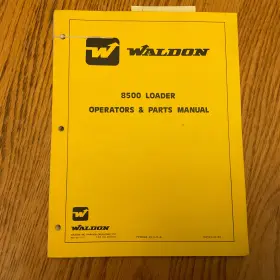 240523 WALDON Wheel Loader Operators Manual Book Catalog