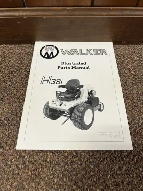 H38I WALKER Turn Mower Book Catalog Manual