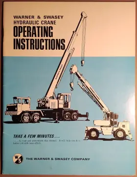 B4-99 WARNER SWASEY Hydraulic Crane Operator Manual
