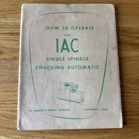 M-3030 WARNER SWASEY Automatic Operating Manual Book