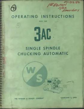 M-3250 WARNER SWASEY Operating
