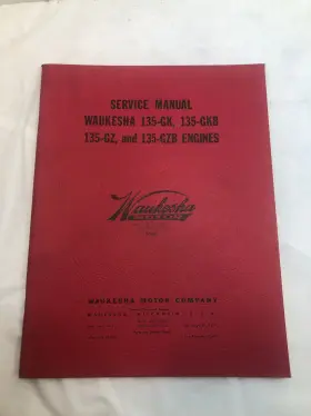 135-GZB WAUKESHA Service Manual Engines
