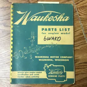 6WAKD WAUKESHA Diesel Engine Manual Book Catalog