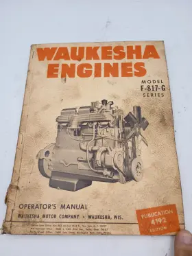 F-817-G WAUKESHA Engines Operators Manual