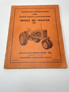 TM85B WD Allis Chalmers Operating Manual Repair Illustration #3