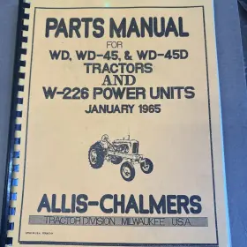 W-226 WD Allis Chalmers Tractors Power Manual