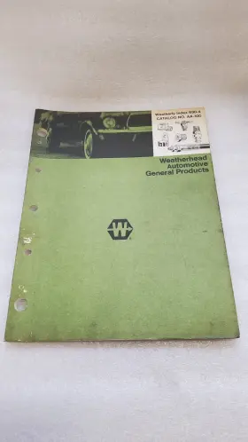 AA-100 WEATHERHEAD COMPANY Weatherly Index Catalog