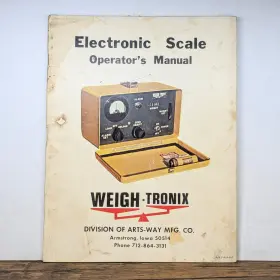 15510-001 WEIGH-TRONIX Scale Operstors Manual Issued