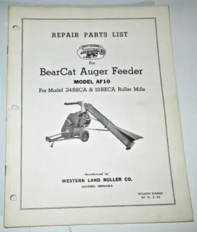 AF10 WESTERN LAND ROLLER CO Bear Cat Auger Feeder Catalog