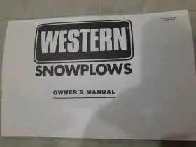 OM871 WESTERN Plow Owners Manual Troubleshooting Likenew